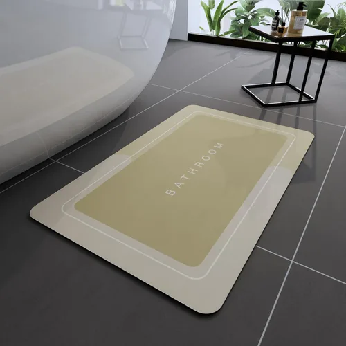 Vista 72 de Tapetes de baño antideslizantes de secado rápido, tapetes de baño de goma súper absorbentes para debajo de la puerta, tapetes de baño para baño, Azul