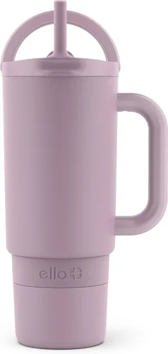 Vista 18 de Ello Port Taza de 30 oz con asa de transporte y mango integrado Botella de agua reutilizable de acero inoxidable con aislamiento al vacío