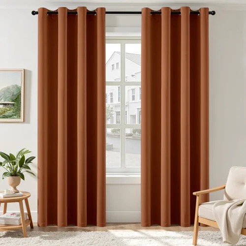 Vista 89 de MIULEE Cortinas opacas para dormitorio o sala de estar, juego de 2 paneles de cortina para ventana con aislamiento térmico y bloqueo de luz