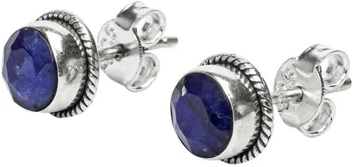 Vista 14 de Pendientes de tuerca con gemas, plata de ley 925, aretes de 6 mm redondos para niñas y mujeres, regalo