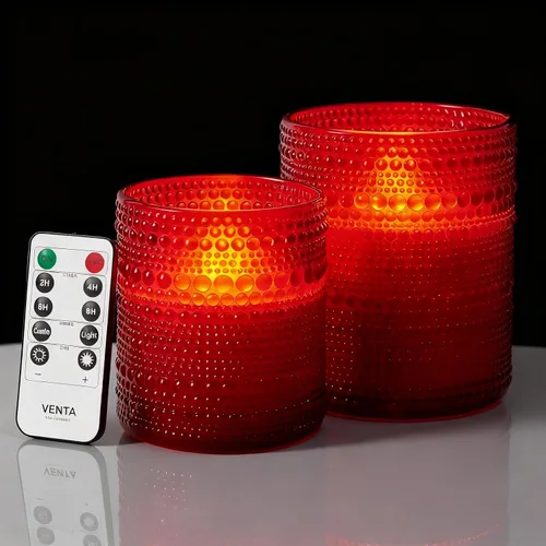 Vista 10 de VENTA Juego de 3 velas de pilar de marfil cálido Velas de cera real operadas por baterías con llama parpadeante Decoración atemporal para todo