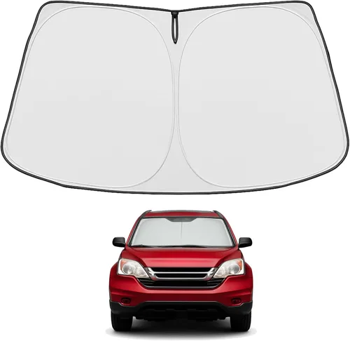 Vista 226 de Proadsy Parasol para parabrisas Rivian R1S 2022-2025 2026 de 4 capas plegable, protector de parasol frontal que bloquea los rayos UV, mantiene