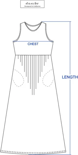 Vista 5 de Vestido largo sin mangas con espalda cruzada para mujer con bolsillos (XS-XXL)