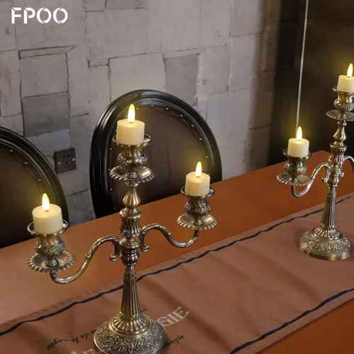 Vista 2 de FPOO Velas de té recargables con temporizador remoto, 6 velas votivas sin llama USB Rechargeable with remote, 4H/6H timer, and warm LED flicker