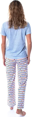Vista 4 de INTIMO Peanuts Snoopy Happiness is Sleeping In Shirt and Pants - Conjunto de pijama para mujer Multi