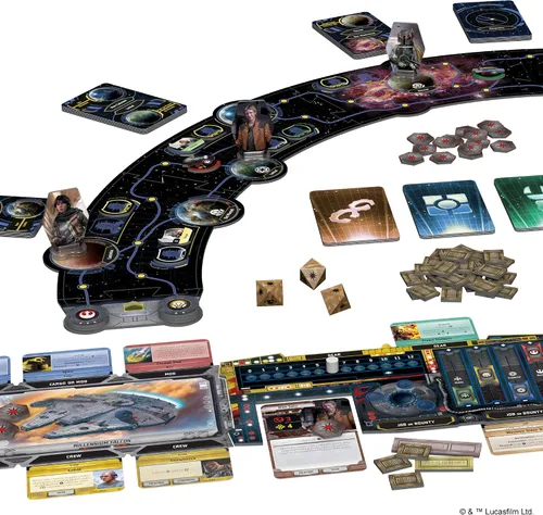 Vista 3 de Asmodee Star Wars Outer Rim Juego de mesa - Juego de estrategia, divertida aventura familiar para niños y adultos, a partir de 14 años, 1-4