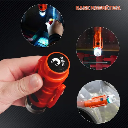 Vista 5 de GOODSMANN Luz LED de señal redonda para barco con ventosa y base magnética para kayak de barco