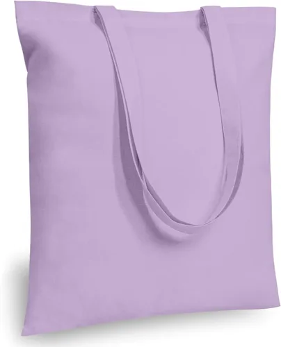 Vista 25 de TOPDesign Paquete de 10 bolsas de mano económicas de algodón de 11.8"x13", bolsas de tela ligeras y pequeñas reutilizables para compras de Beige