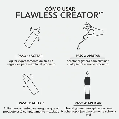 Vista 5 de Dermablend Flawless Creator Base de Maquillaje Líquida Multiusos, Base Ligera de Cobertura Completa y Modulable, Acabado Natural, 1 Fl oz. 0N: Piel