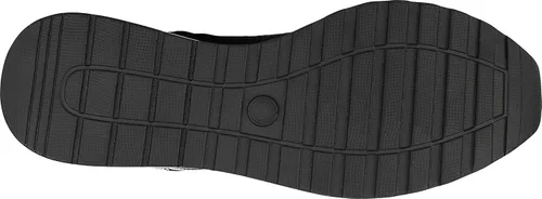 Vista 5 de YZ Zapatillas de deporte de cuña de moda para mujer, zapatos de plataforma con cordones de tacón alto Negro