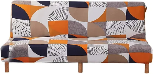Vista 10 de Fundas de sofá sin brazos, elásticas de elastano, funda plegable para sofá cama, futón sin reposabrazos, protector de muebles para sala de estar
