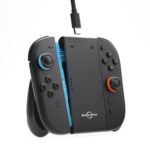 Vista 9 de Switch 2 Joycon Charging Grip with Built-in 2000 mAH Battery, Super Magnetic Charger Handle for Nintendo Switch 2 Joycons, Ergonomic Controller