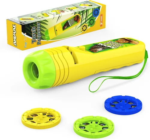 Vista 10 de Pup Go Linterna proyector de animales para niños a partir de 3 años, 3 discos 24 imágenes, juguetes de animales de safari para niños y niñas