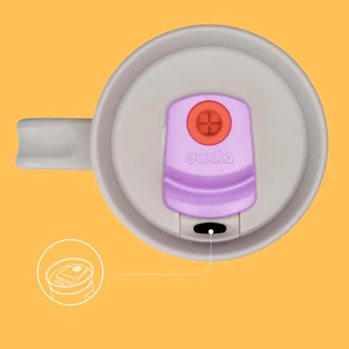 Vista 5 de Owala Vaso de viaje aislado de acero inoxidable de triple capa con tapa resistente a derrames, popote y asa de transporte, sin BPA, 40 onzas