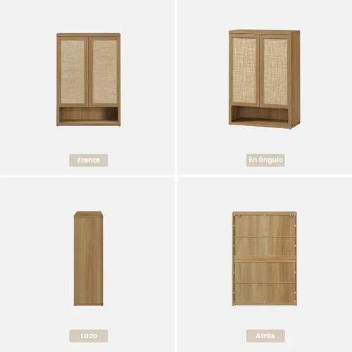 Vista 9 de SICOTAS Gabinete de almacenamiento de zapatos de ratán – Armarios modulares para zapatos con puerta alta y grande para almacenamiento de zapatos