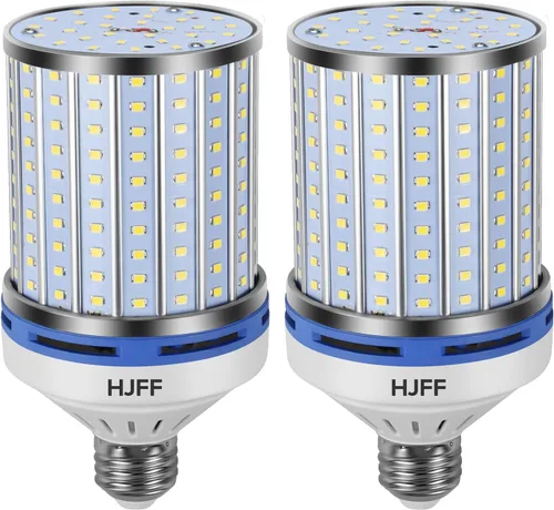 Vista 9 de HJFF Bombilla LED equivalente a 500 W, 8750 lúmenes, 60 W, 6000 K, luz blanca fría E26/E27, base media, bombilla de maíz para exteriores