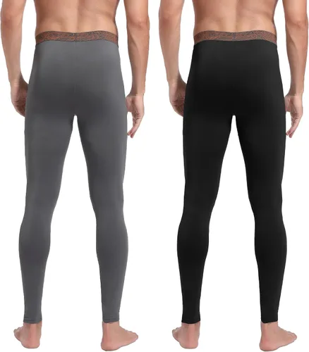 Vista 2 de INNERSY Ropa interior térmica para hombre, ligera, capa base, 2 paquetes