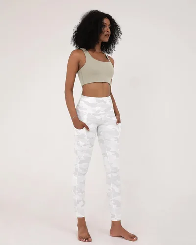 Vista 4 de ODODOS - Leggings de yoga de cintura alta para mujer con bolsillos, pantalones de yoga deportivos con control de abdomen, no se transparentan