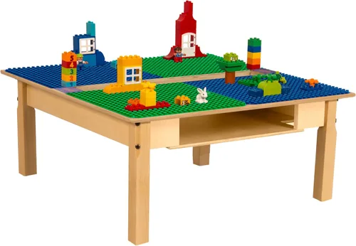 Vista 3 de Mesa DUPLO con canal y estante