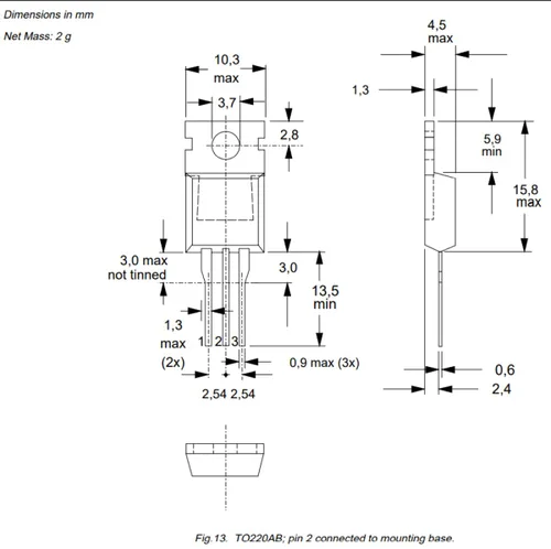 Vista 5 de 10 tiristores SCR unidireccionales BT151-800R BT151 12A 800V, TO-220.