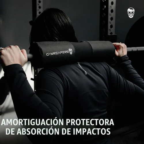 Vista 3 de Gymreapers Almohadilla para sentadillas con barra – Almohadilla protectora de puente para empuje de cadera, sentadillas, estocadas – soporte