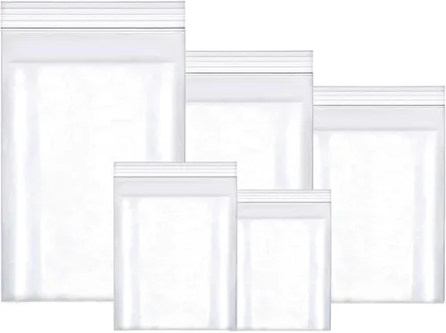 Vista 10 de newlng Mini bolsas de plástico de 1.6 x 2.4 pulgadas/1.6x2.4 in, 600 bolsas de joyería transparentes resellables, bolsa pequeña con cremallera