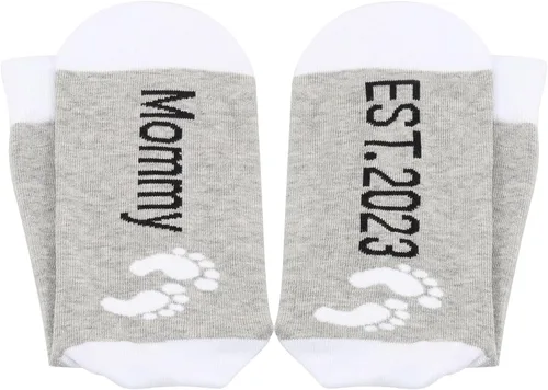 Vista 3 de Regalos de embarazo para padres nuevos, calcetines de regalo para papá y mamá