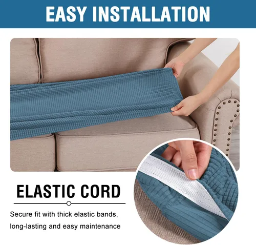 Vista 26 de H.VERSAILTEX Fundas de Cojín de Asiento Individuales Super Elásticas Fundas de Sofá Fundas de Cojín de Sofá Fundas Deslizables Juegos Tela de Sarga