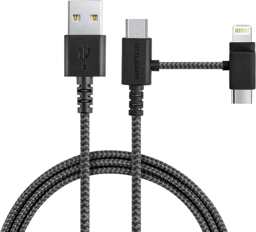 Vista 16 de Smartish Cable USB-C/Lightning 17/16/16e/15/14 - Crown Joule - Cable de carga universal de 6 pies con micro USB - Certificado MFi Estoy sonrojando