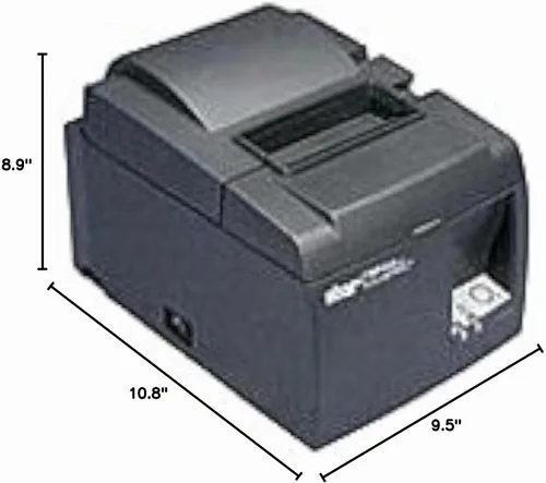 Vista 3 de Star Micronics Serie TSP100, Monocromo, Impresora Térmica de Recibos, Gris, USB, Cable USB, Fuente de alimentación interna