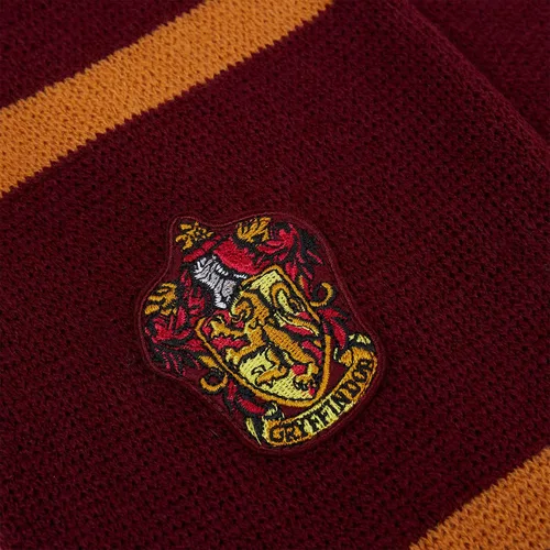 Vista 2 de Harry Potter Knitted Scarf, House Colors with Crest Design Gryffindor