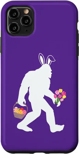 Vista 11 de Funda para iPhone 15 Easter Bigfoot Yeti Funny Sasquatch Egg Scavenger