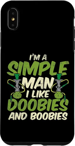 Vista 11 de iPhone 16 Simple Man Doobies Boobies Weed Cannabis 420 Stoner Men Estuche de regalo