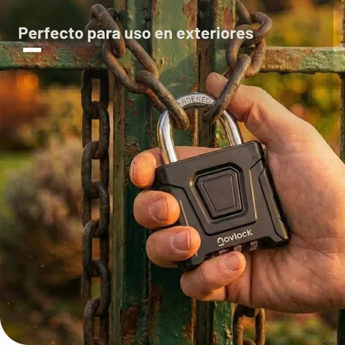 Vista 7 de Candado de combinación para exteriores, resistente, grande, resistente a la intemperie con código, para puertas, vallas, cobertizos, taquillas