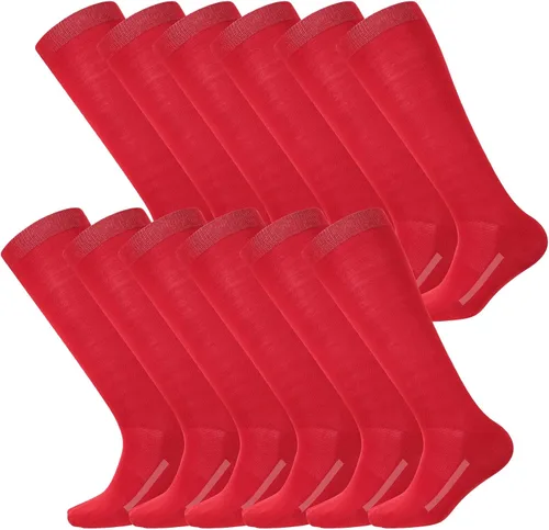 Vista 9 de Haysandy 12 pares de calcetines juveniles a granel para fútbol, fútbol, sóftbol, béisbol para niñas atléticas, niños, jóvenes y adultos, deportes