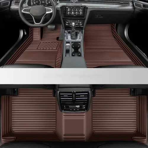 Vista 7 de Alfombrillas de cuero de lujo personalizadas para todo tipo de clima, para el 99 % de los sedán, SUV, automóvil deportivo, para hombres y mujeres