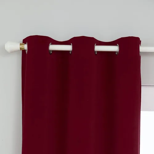Vista 3 de PLEASANT BOULEVARD Cortinas 100% opacas [2 paneles] Elegantes cortinas con aislamiento térmico para dormitorio, sala de estar, ventana grande