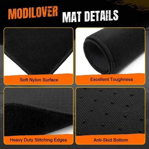 Vista 7 de Tapete de nailon para automóvil Mazda 3 2010-2013, negro, 4 unidades Durable, Soft, Lightweight, Three-Layer, Precision Stitching, Anti-slip, Easy