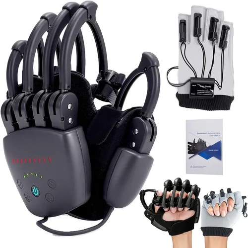Vista 9 de Guantes de robot de rehabilitación mejorados para recuperación de hemiplejia cerebral, guante robótico portátil para rehabilitación de accidentes