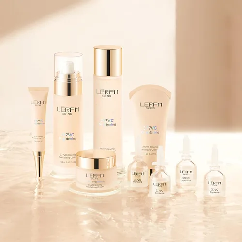 Vista 5 de Set de cuidado de la piel, limpiador facial 8 en 1, tónico, suero, loción facial, crema y crema para los ojos, rutina diaria hidratante