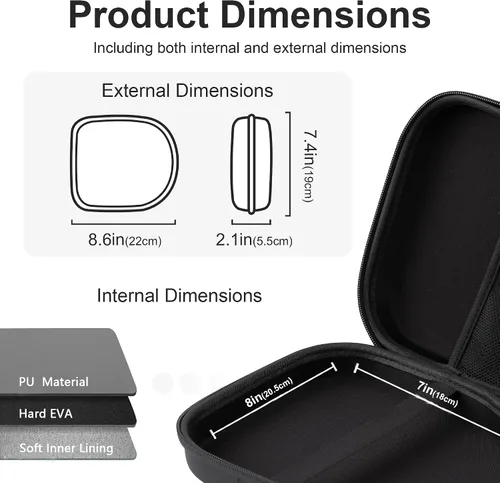 Vista 3 de Leayjeen Funda para auriculares JBL Tune 720BT, color negro