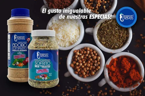 Vista 6 de Caribbean Craves - Mezcla de Sofrito deshidratada Sin MSG, vegano, apto para dieta cetogénica, ingredientes naturales (15 oz x 1) 15 oz