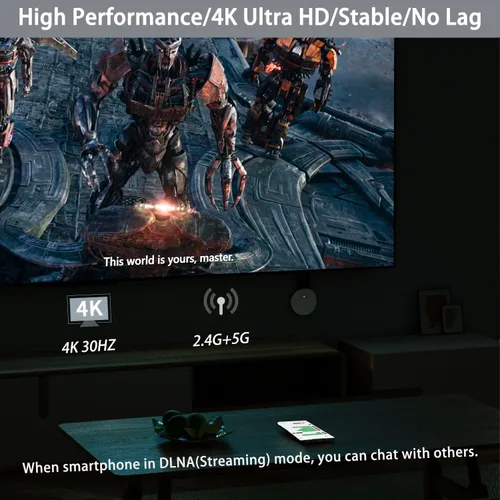 Vista 6 de Adaptador de pantalla HD inalámbrico 5G 4K Espejo de pantalla fundida Dongle Reciever Soporte Miracast DLNA Airplay para iOS Android Phone Tablet
