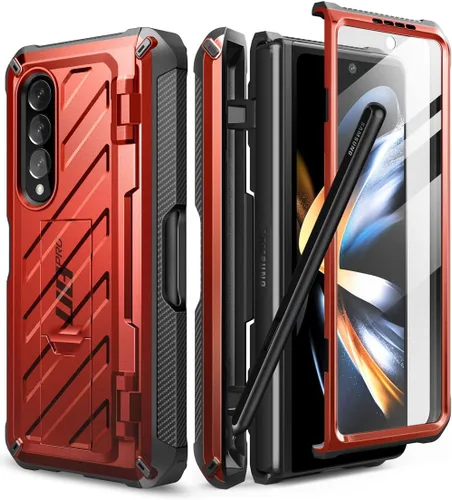 Vista 17 de SUPCASE Unicorn Beetle Pro Series - Funda para Samsung Galaxy Z Fold 3 5G (2021), carcasa resistente de doble capa de cuerpo completo con protector
