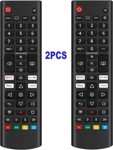 Vista 2 de AKB76040302 - Paquete de 2 controles remotos universales de repuesto compatibles con LG Smart TV UHD TV UP70 UP75 UP76 UP80 UP87 Series OLED TV A1
