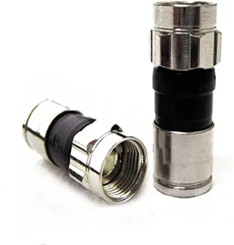 Vista 2 de Belden PPC SignalTight EX6XLPLUS - Paquete de 10 accesorios coaxiales, macho a hombre, negro, para exteriores, 3 GHz, compatible con RG6, receptores