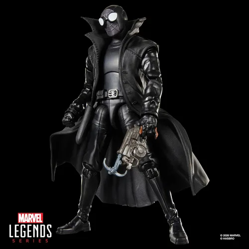 Vista 5 de Marvel Legends Series Spider-Man Noir, Retro Cardback Spider-Man Comics Figura de acción coleccionable de 6 pulgadas (exclusivo de Amazon)