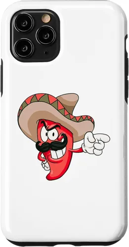 Vista 13 de Funda para iPhone 12 mini chile rojo picante con diseño de chile en forma de sombrero