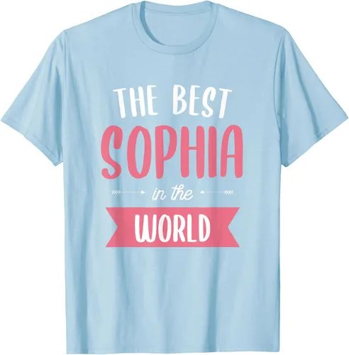 Vista 37 de Camiseta The Best Sophia In The World Name, Negro