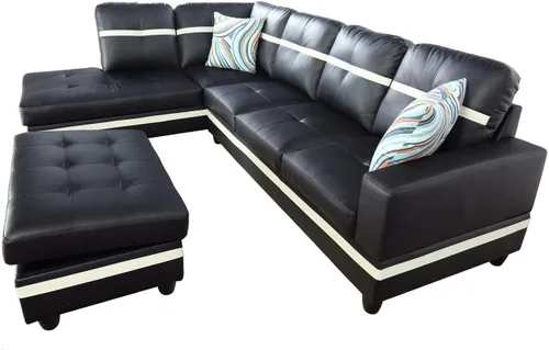 Vista 2 de F095XX-Cuero Negro & blanco